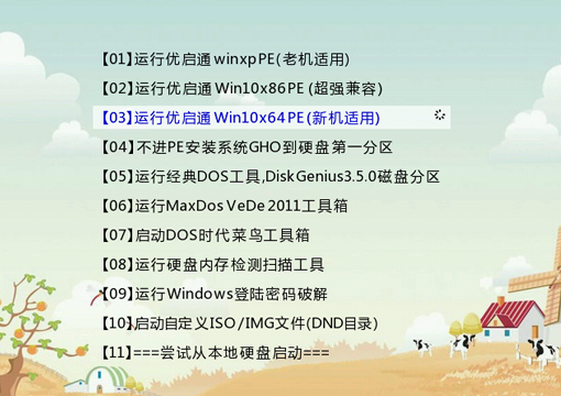 进入优启通PE系统